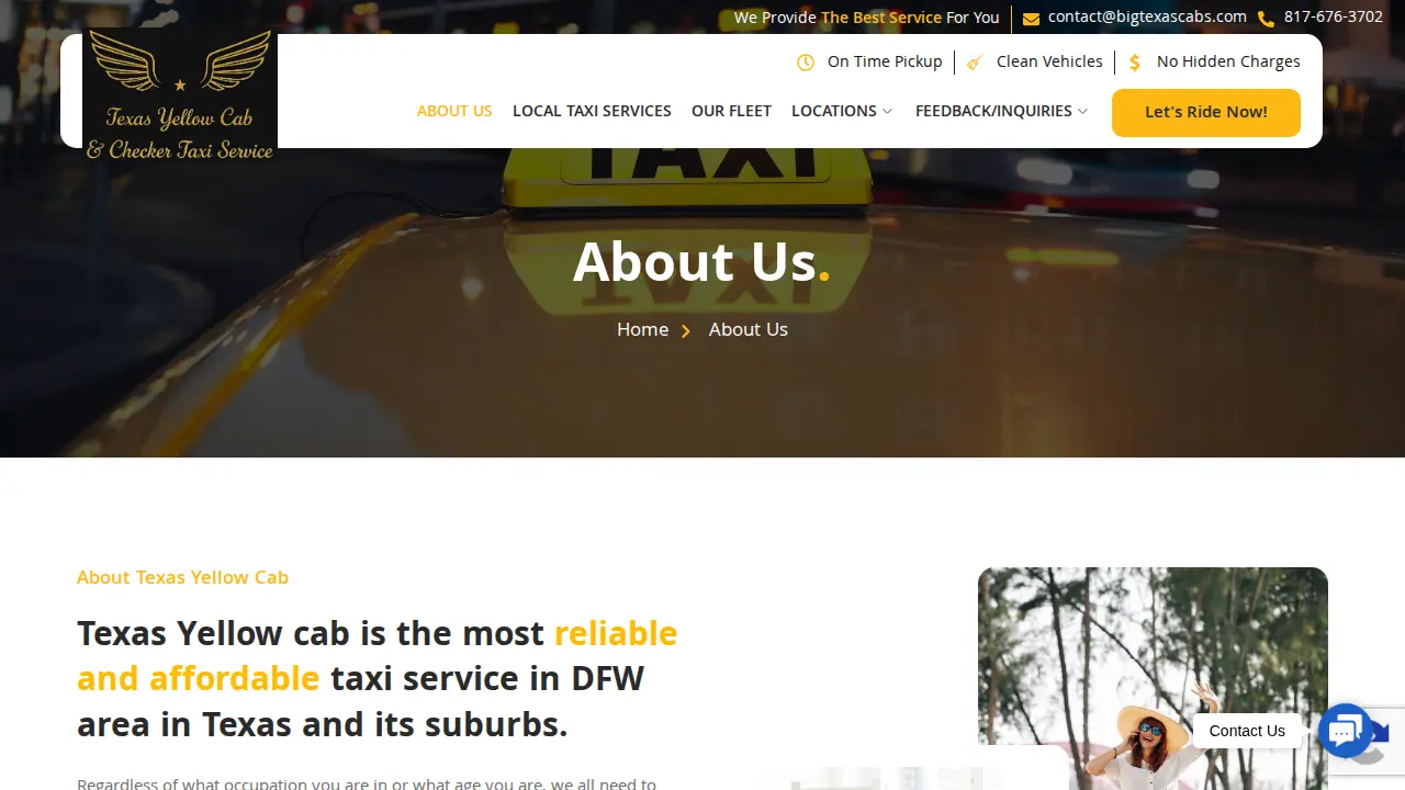Texas Yellow Cab & Checker Taxi Service near me in Mansfield, TX. page