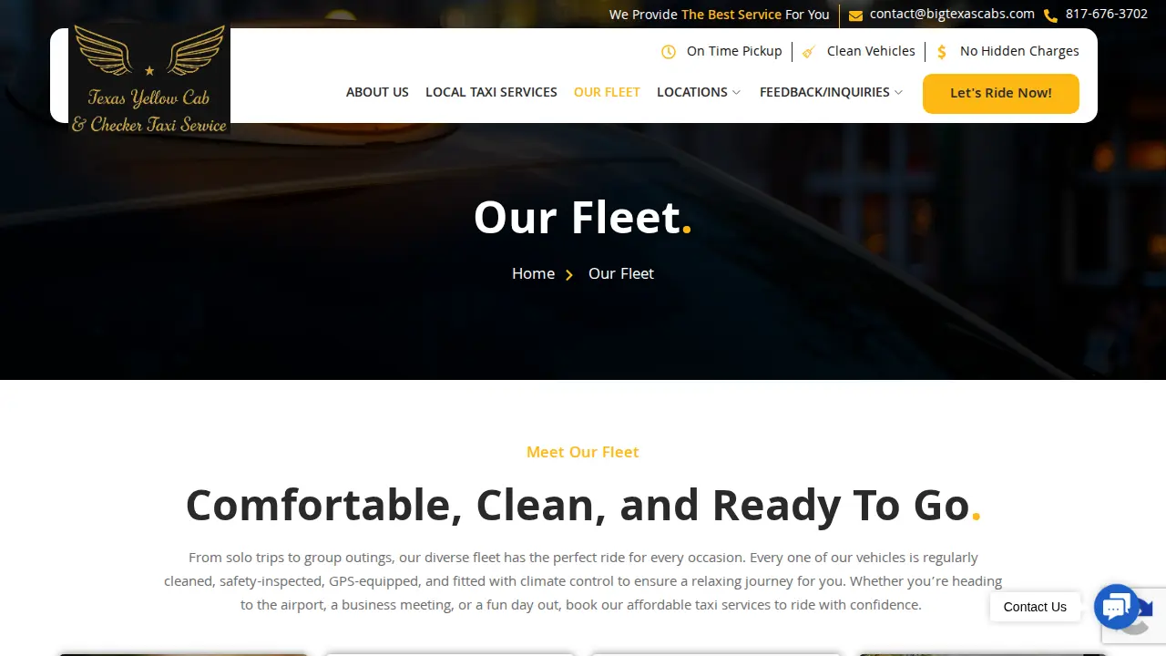 Texas Yellow Cab & Checker Taxi Service near me in Mansfield, TX. page