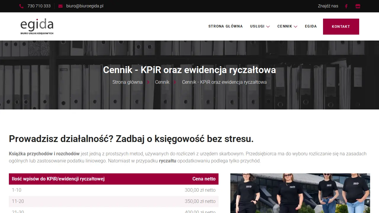Biuro Usług Księgowych Egida Sp. z o. o. page
