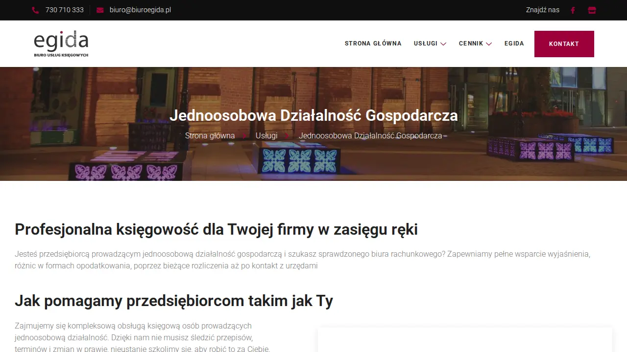 Biuro Usług Księgowych Egida Sp. z o. o. page