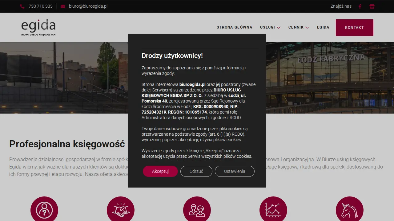 Biuro Usług Księgowych Egida Sp. z o. o. page