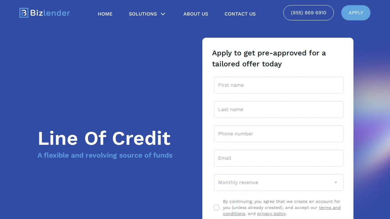BizLender LLC page