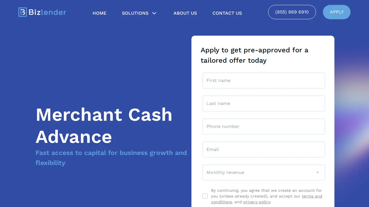 BizLender LLC page