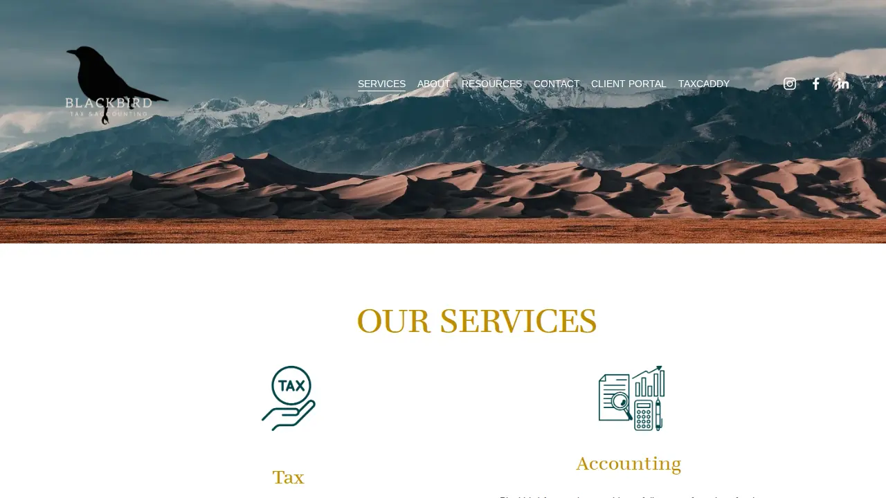 Blackbird Tax & Accounting page