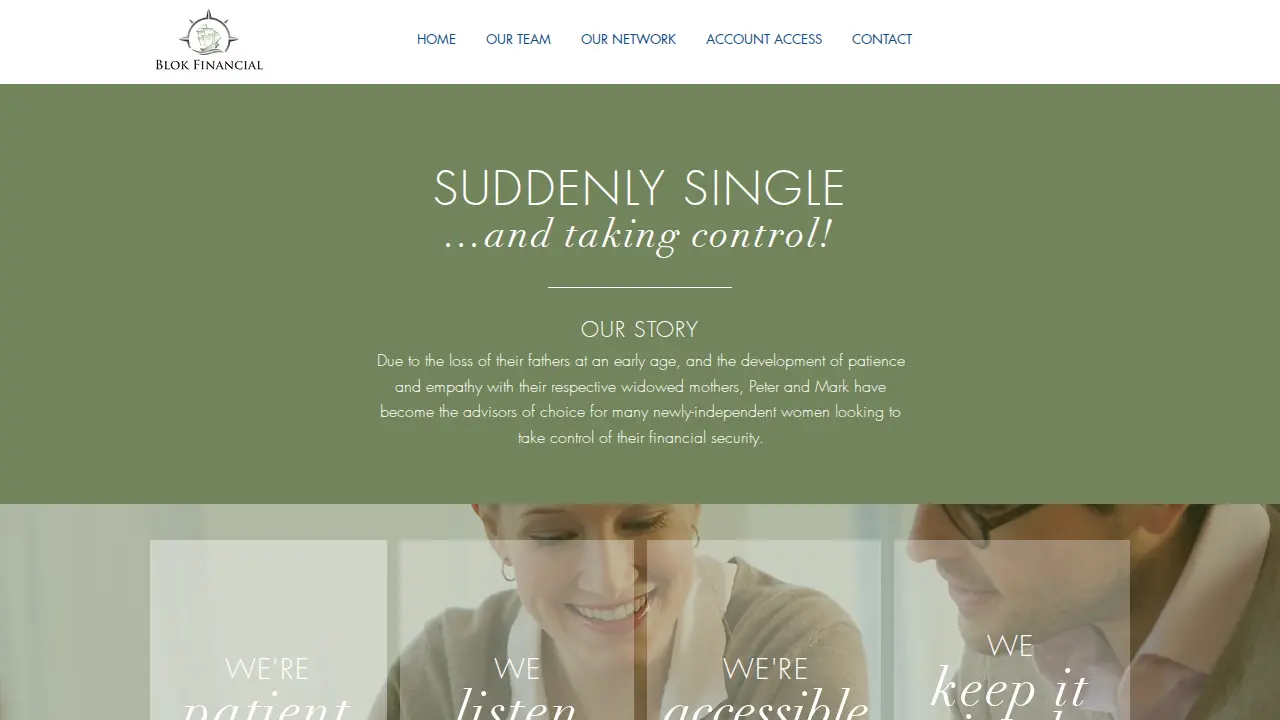 Blok Financial page