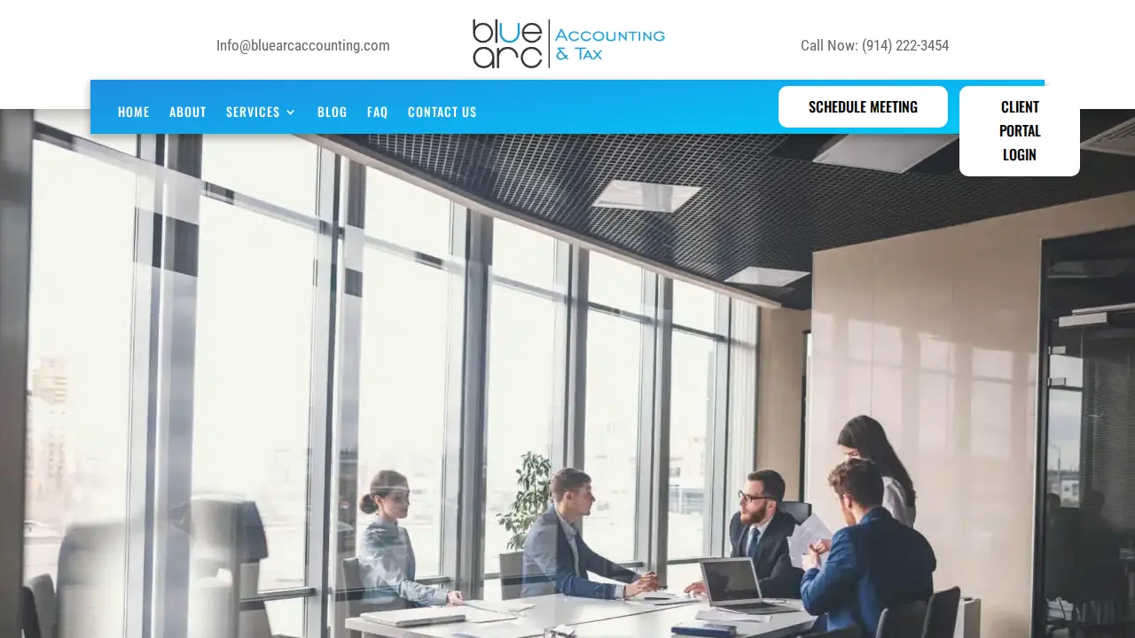 Blue Arc Accounting page