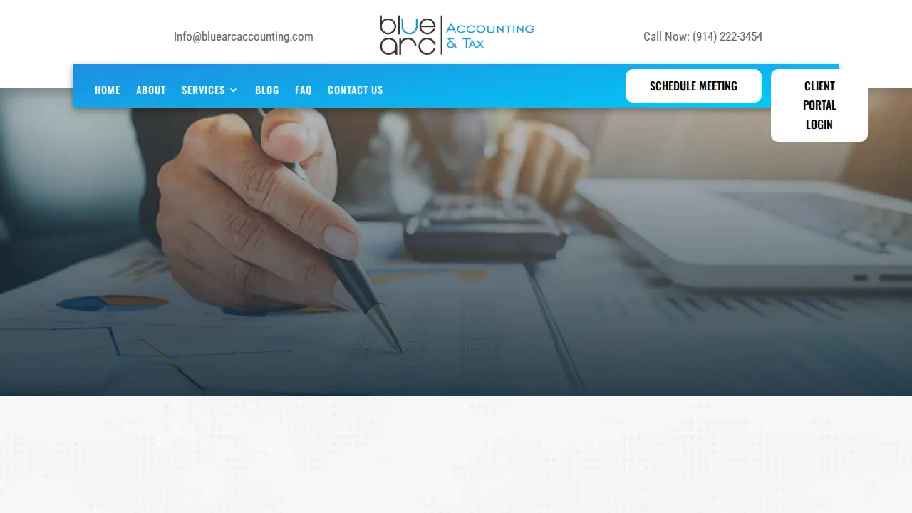 Blue Arc Accounting page