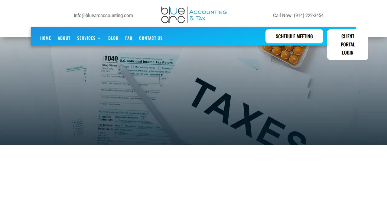 Blue Arc Accounting page