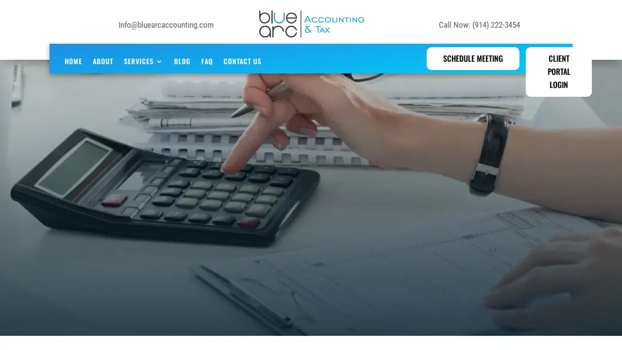 Blue Arc Accounting page