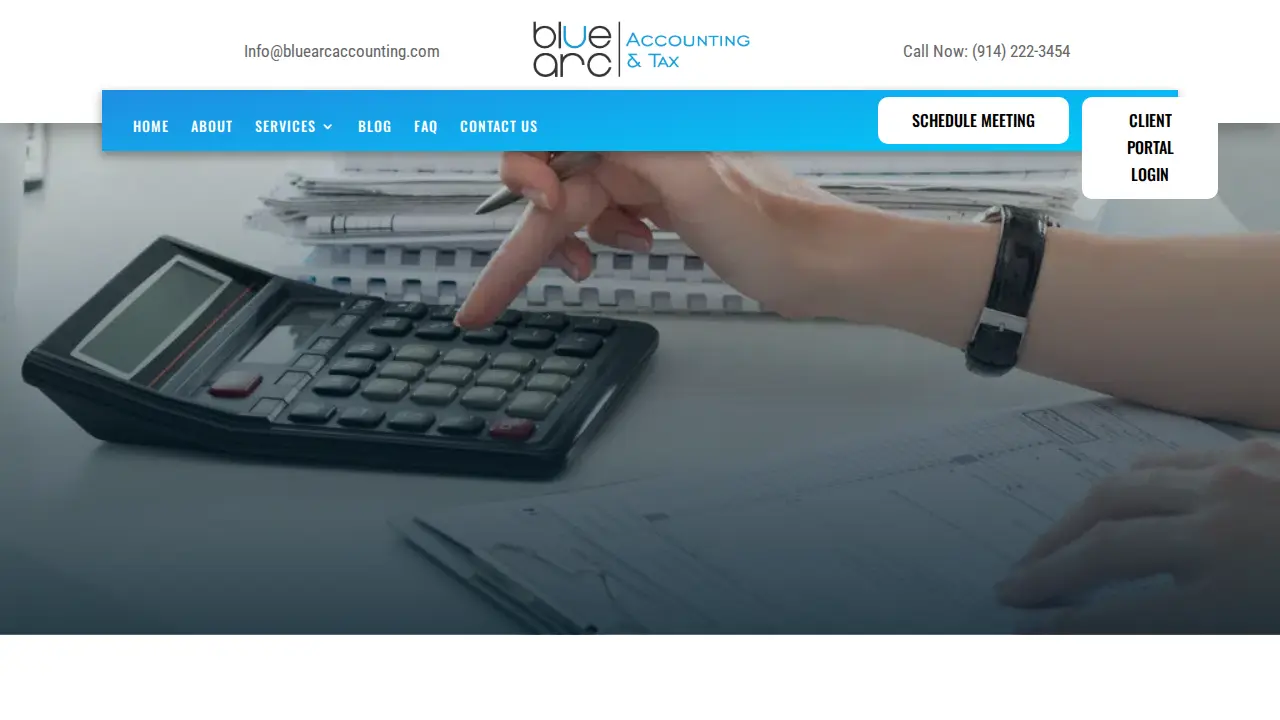 Blue Arc Accounting page
