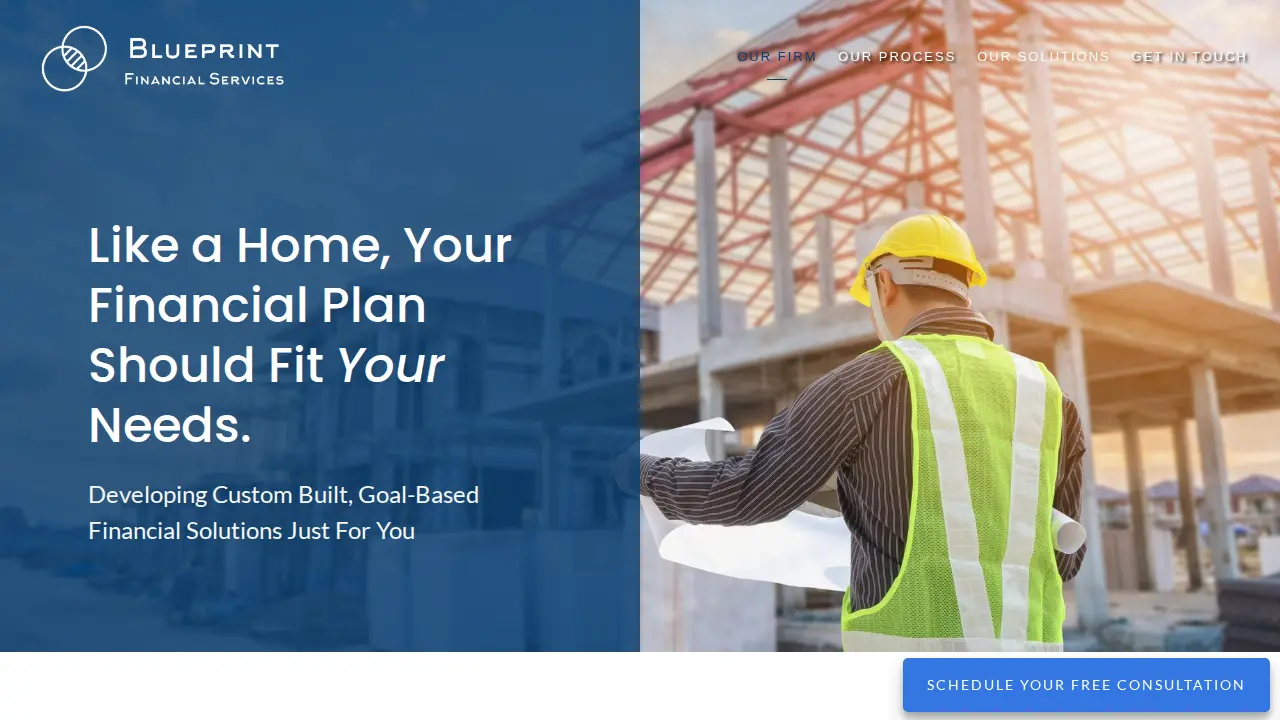 Blueprint Financial Services - Financial Advisor - Investment Advisor page