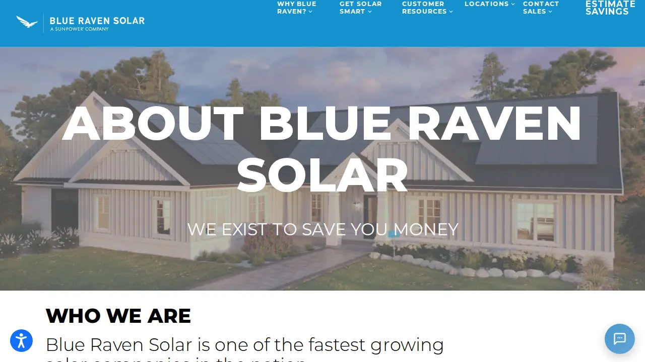 Blue Raven Solar page