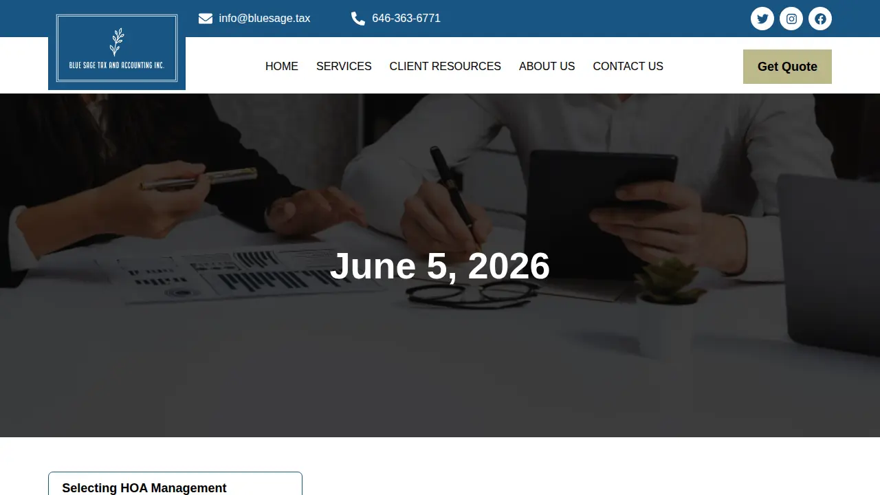 Blue Sage Tax and Accounting Inc. page