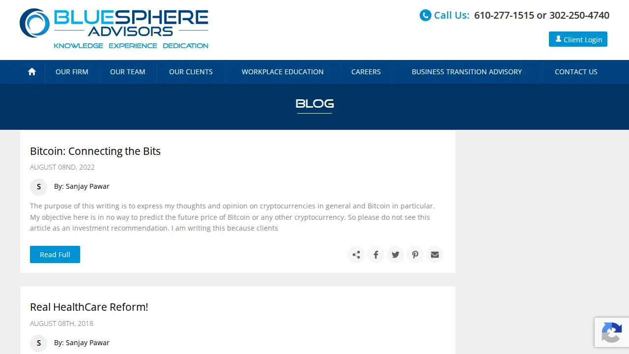 Bluesphere Advisors LLC page