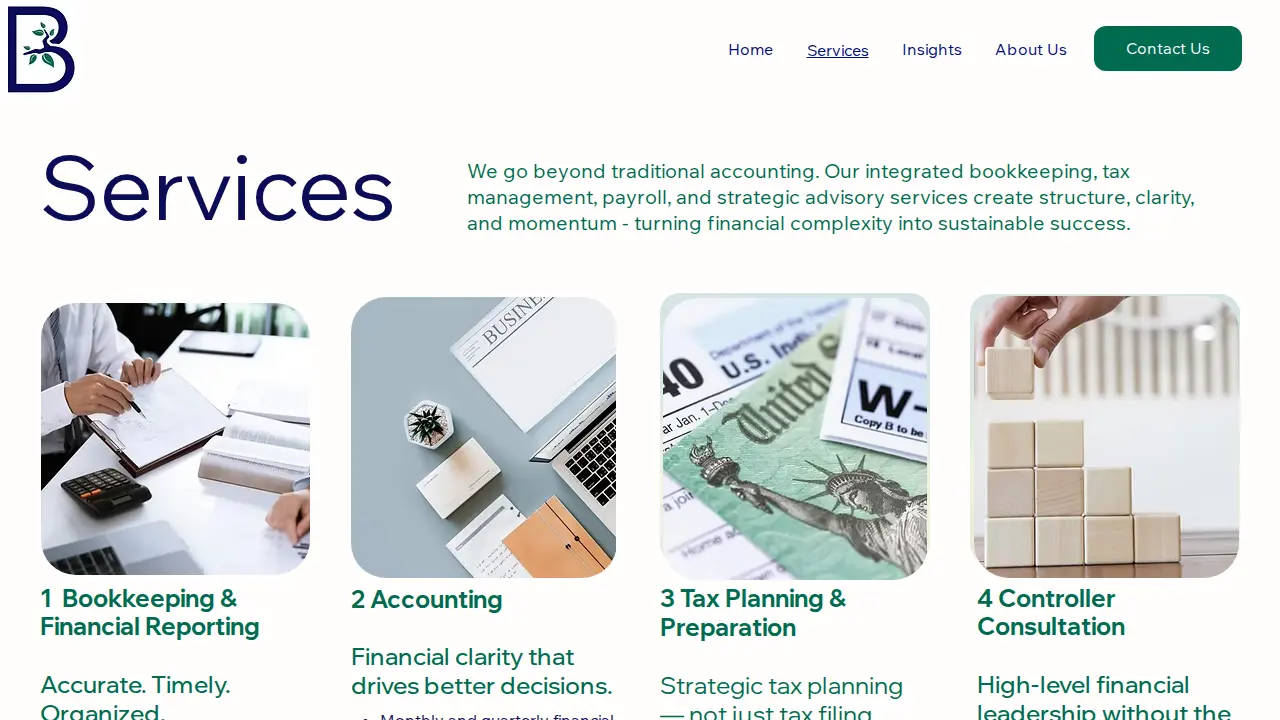Bluetree Accounting page