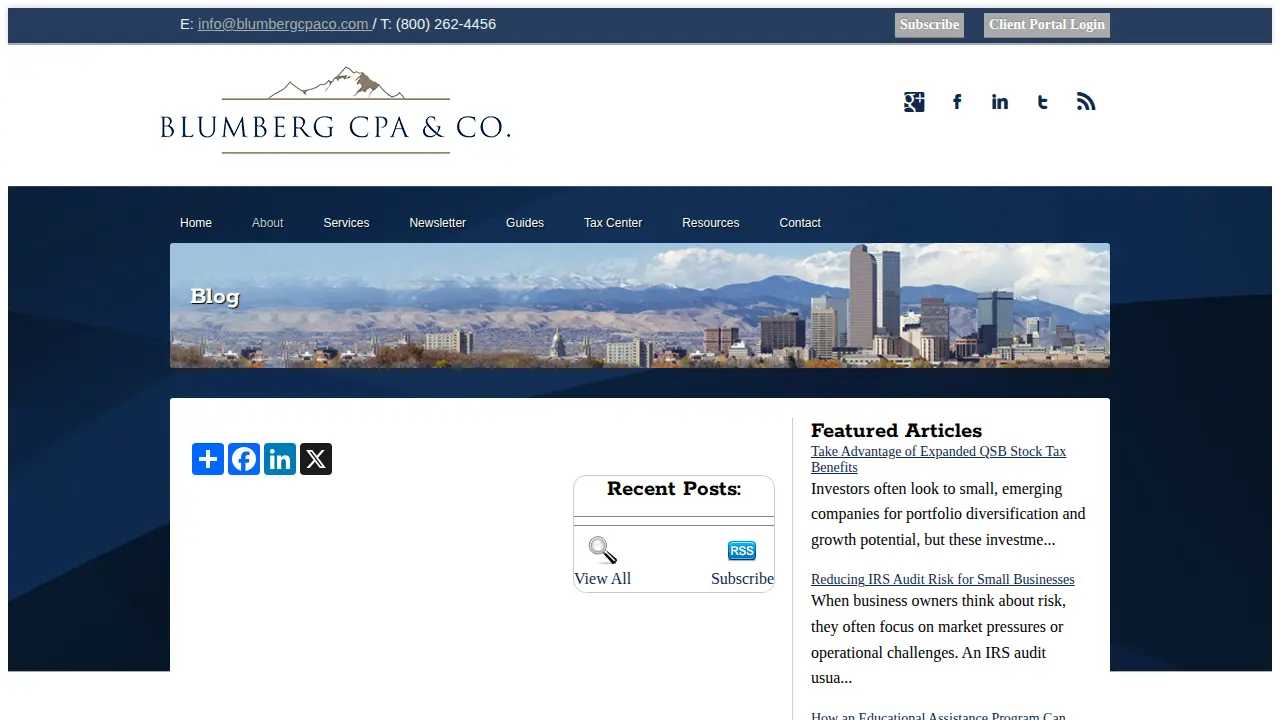 Blumberg CPA & Co page