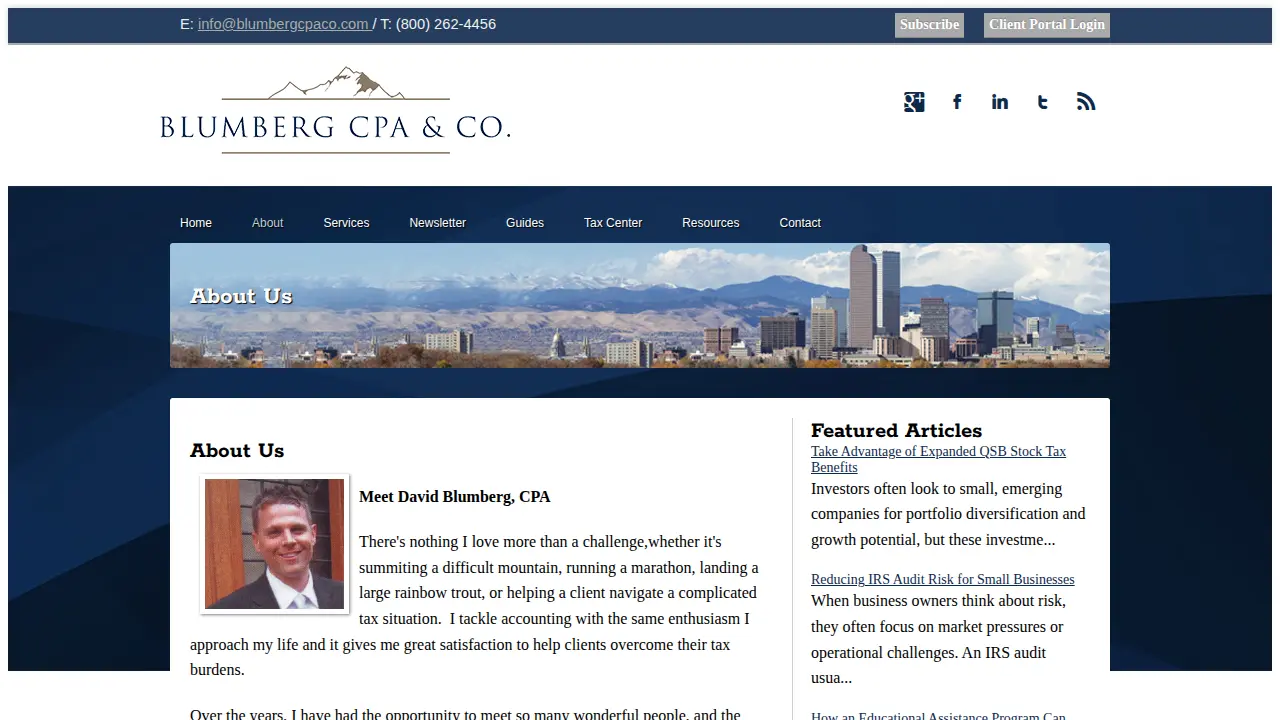 Blumberg CPA & Co page