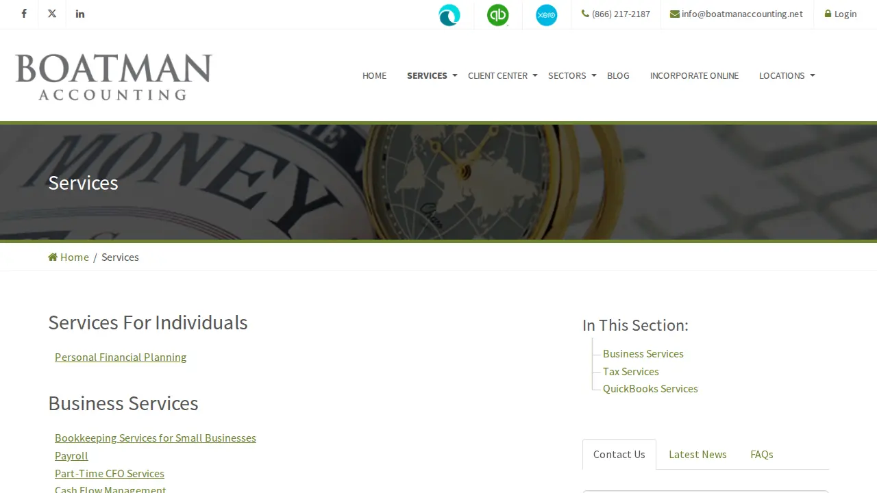 Boatman Accounting page