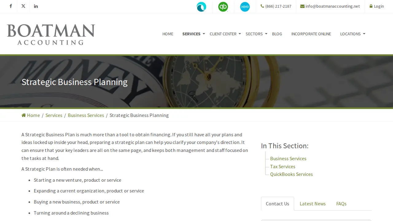 Boatman Accounting page