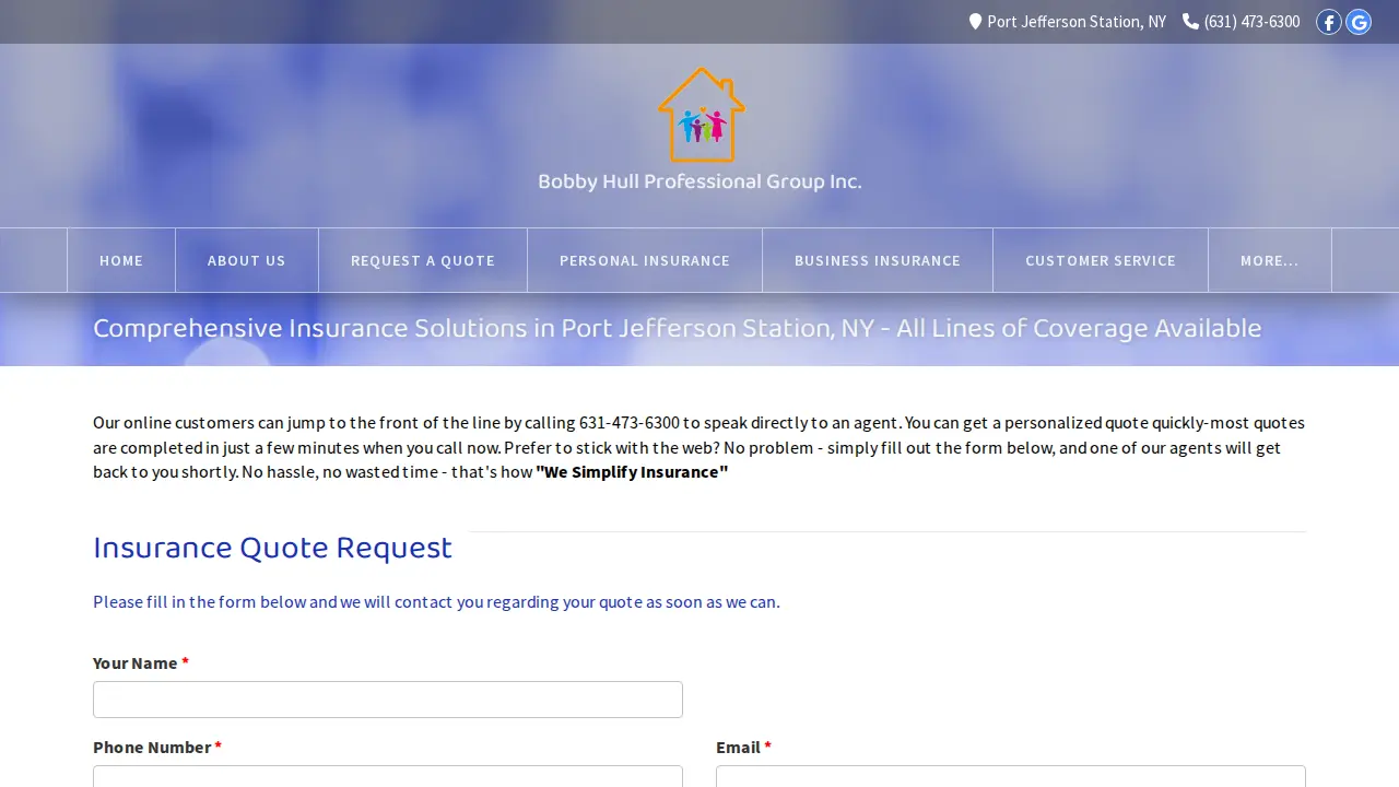 Bobby Hull Professional Group Inc. page