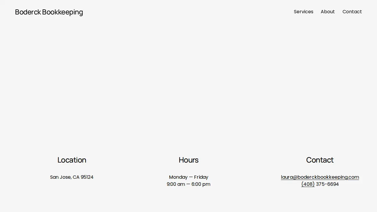 Boderck Bookkeeping page