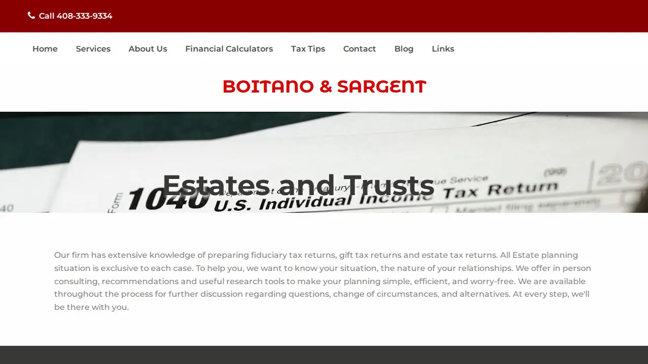 Boitano & Sargent, LLP page