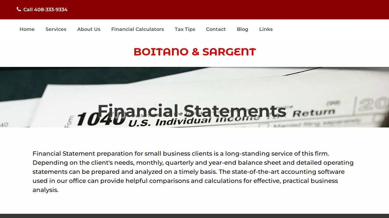 Boitano & Sargent, LLP page