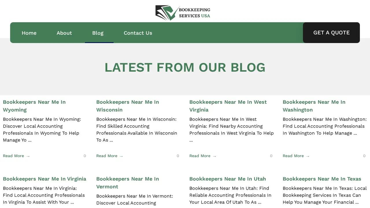 Bookkeeping Sevices USA page