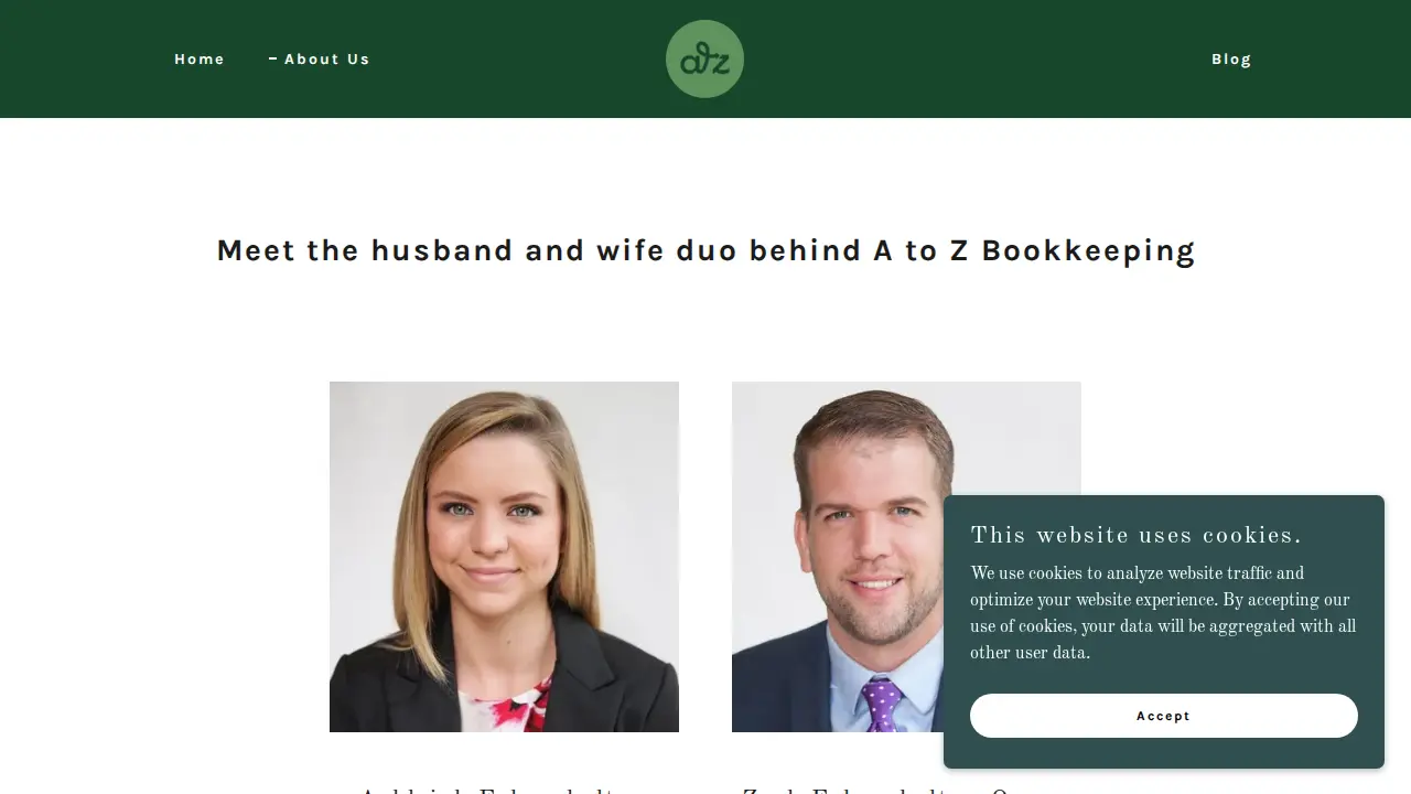 A to Z Bookkeeping page