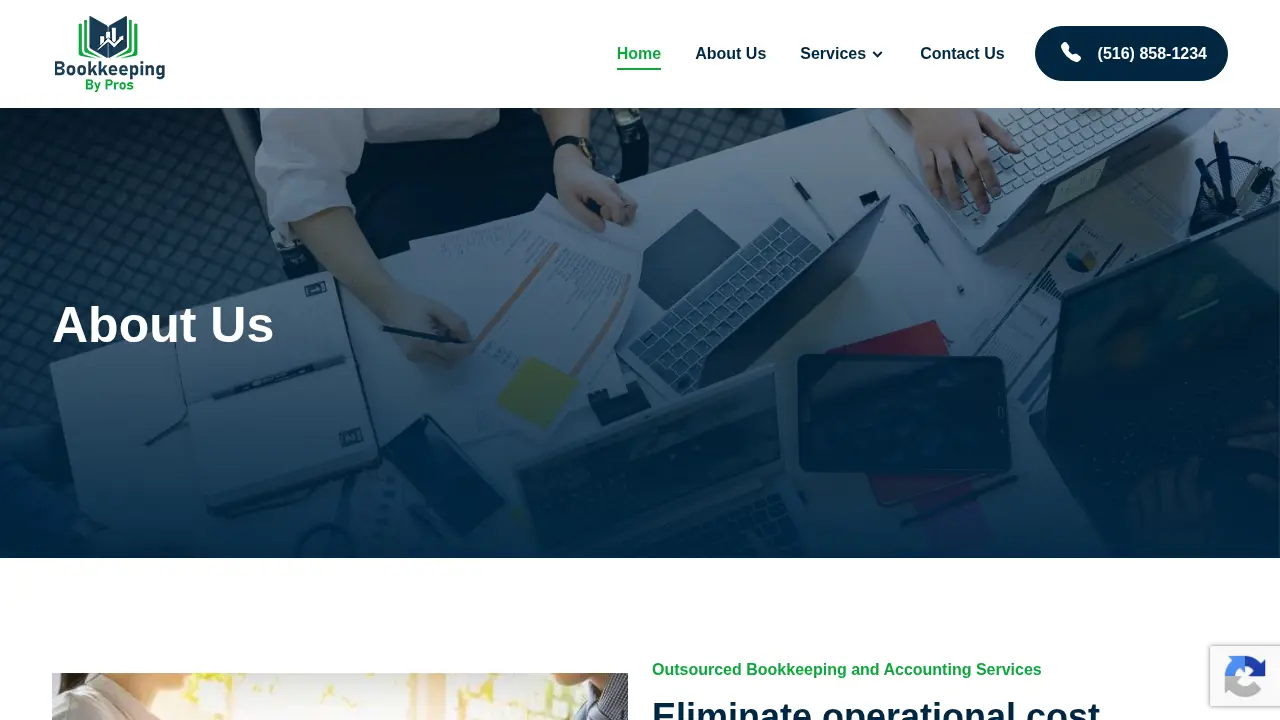 Bookkeeping By Pros page