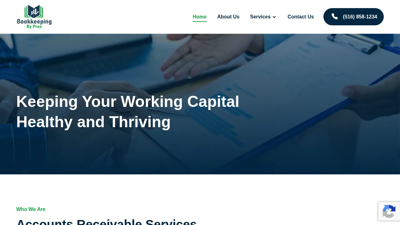 Bookkeeping By Pros page