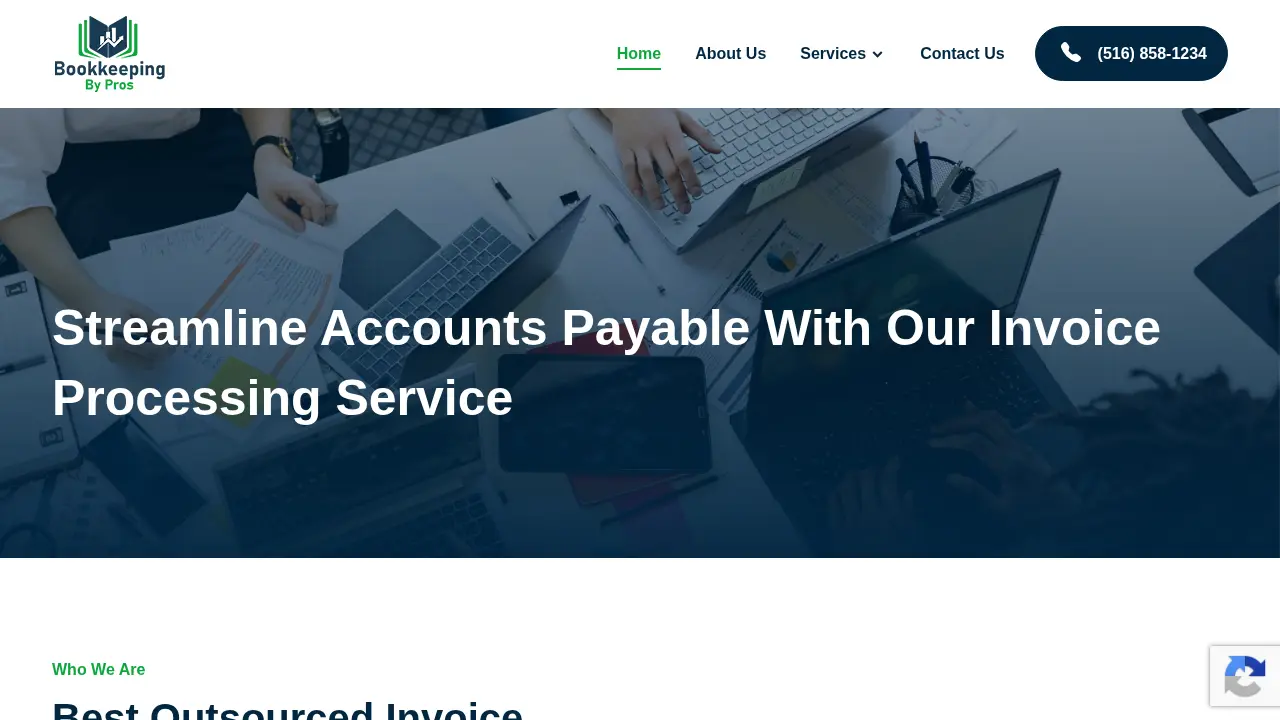 Bookkeeping By Pros page