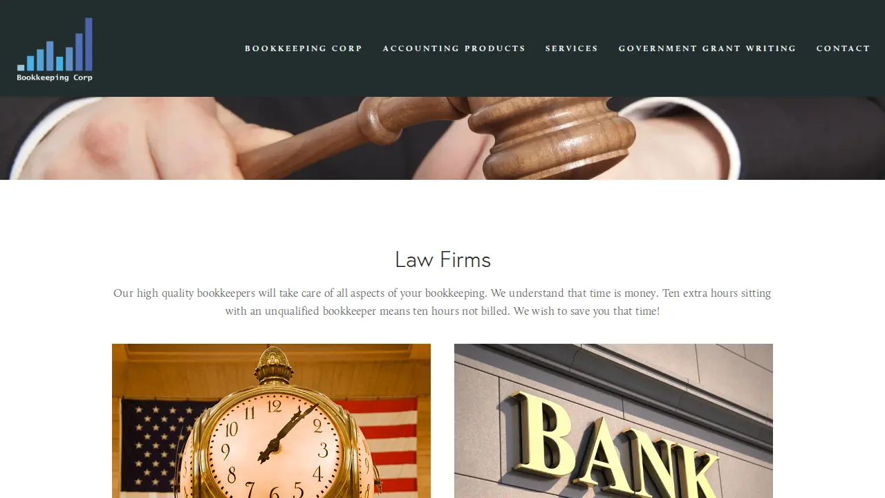 Bookkeeping Corp page