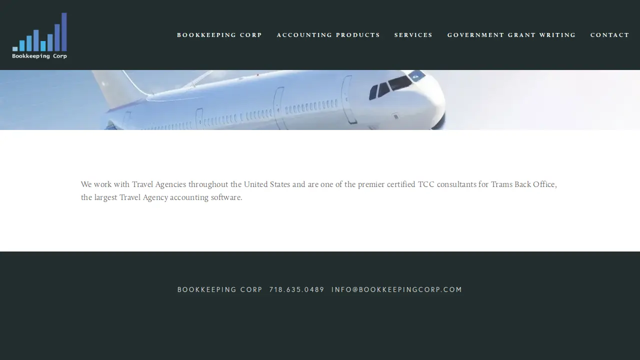 Bookkeeping Corp page