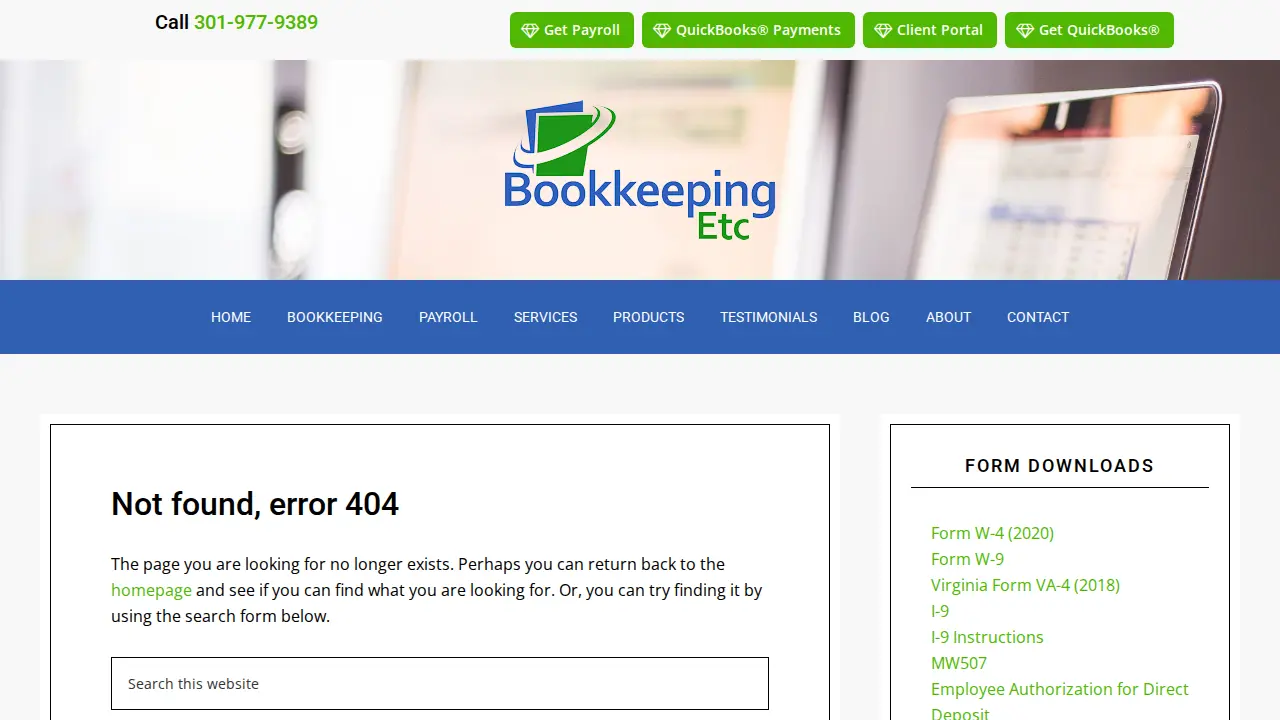 Bookkeeping Etc Inc page