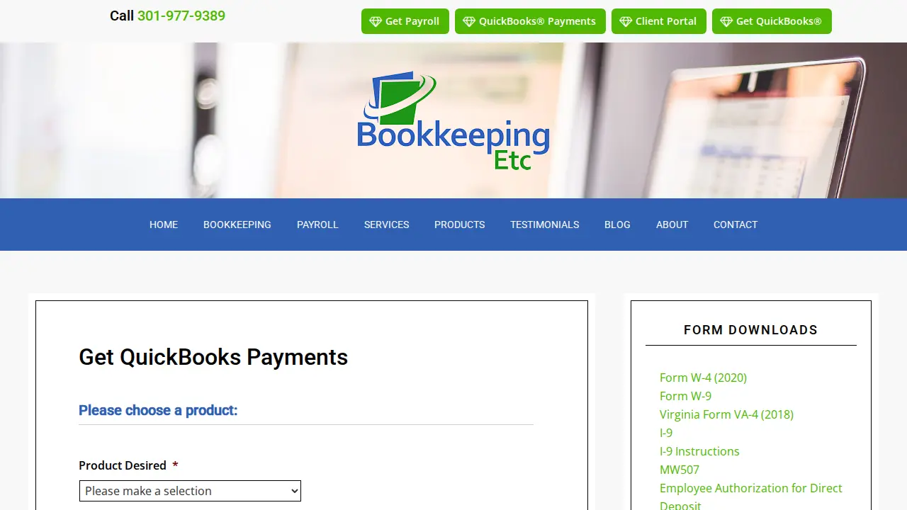 Bookkeeping Etc Inc page