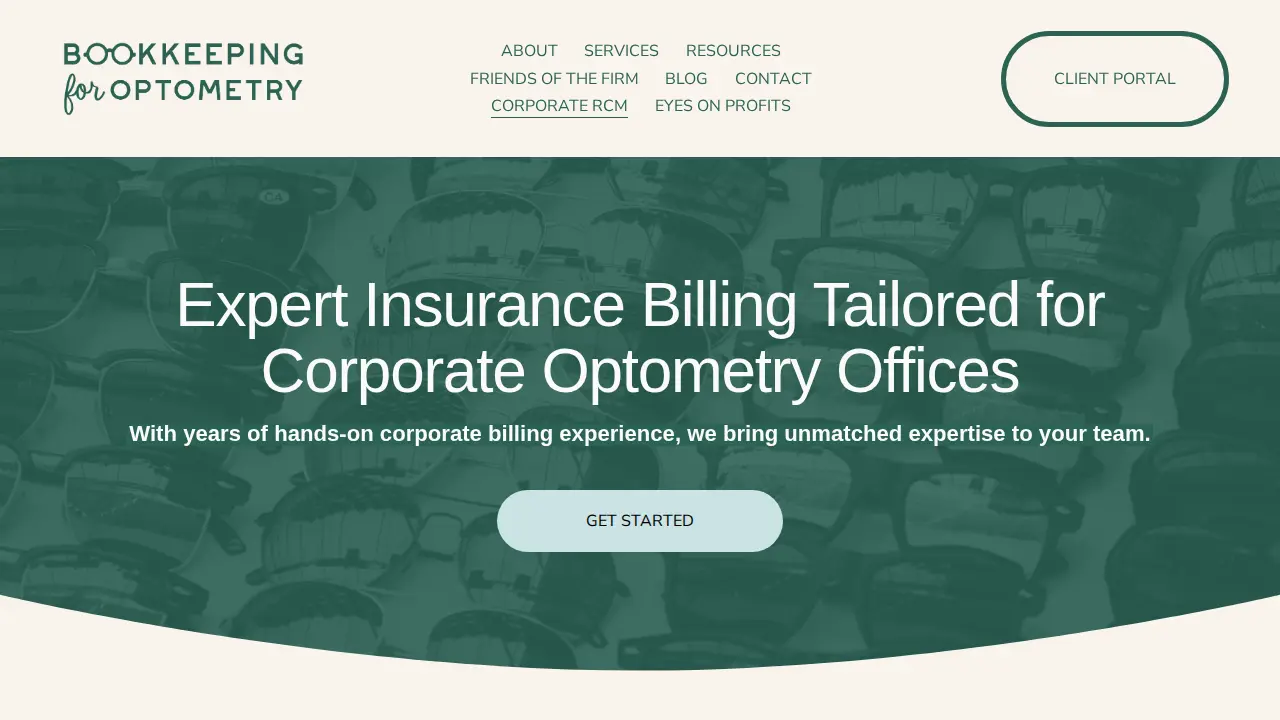 Bookkeeping for Optometry page