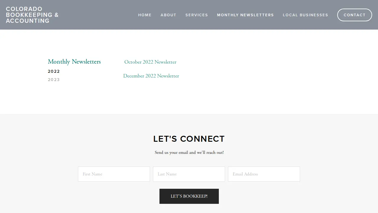 Colorado Bookkeeping & Accounting page
