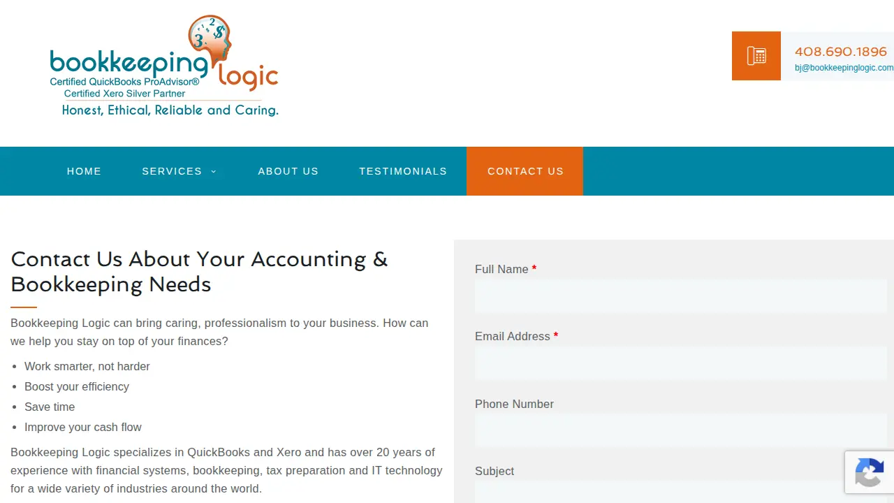 Bookkeeping Logic, Inc. page