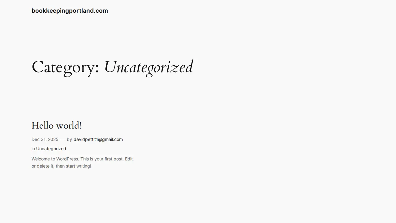 Bookkeeping Portland page