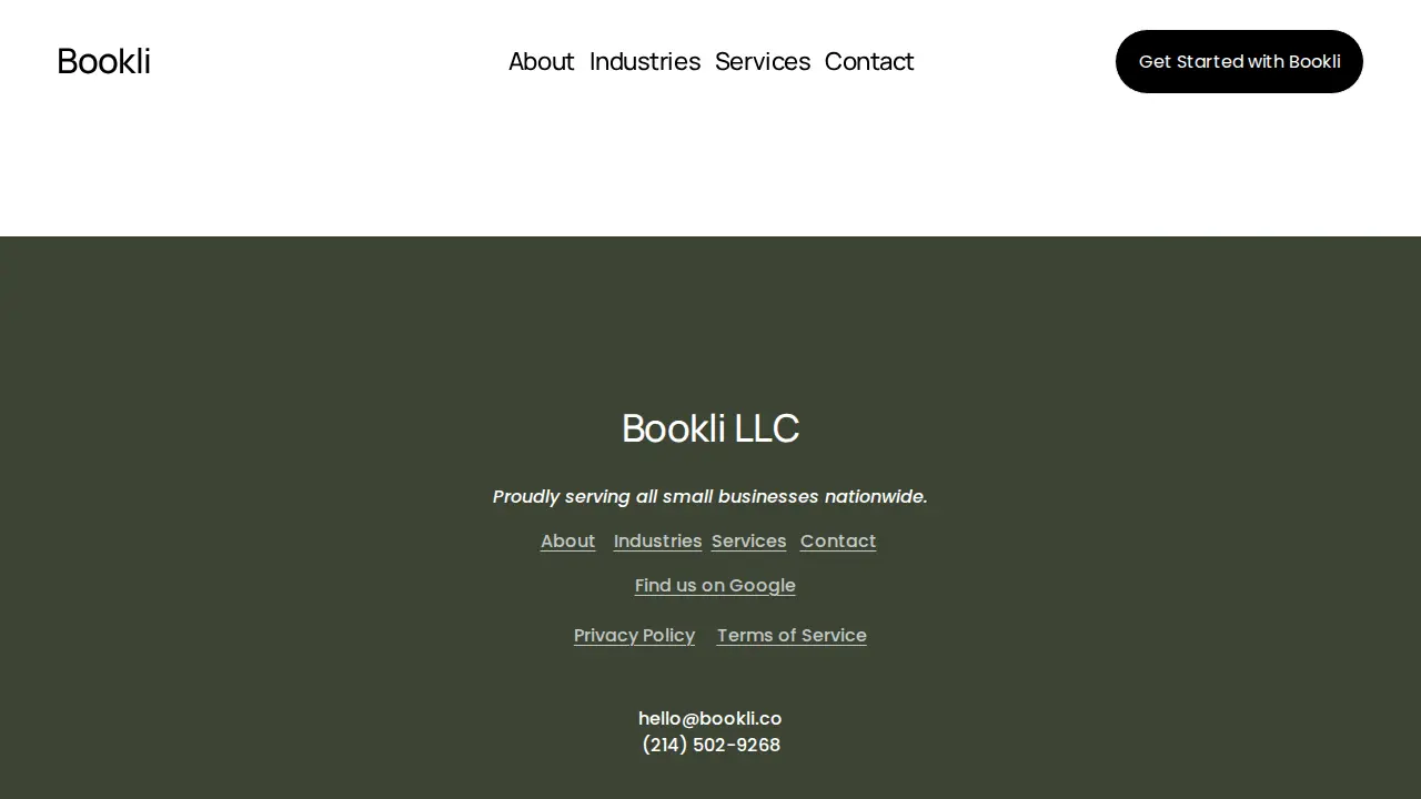 Bookli, LLC page