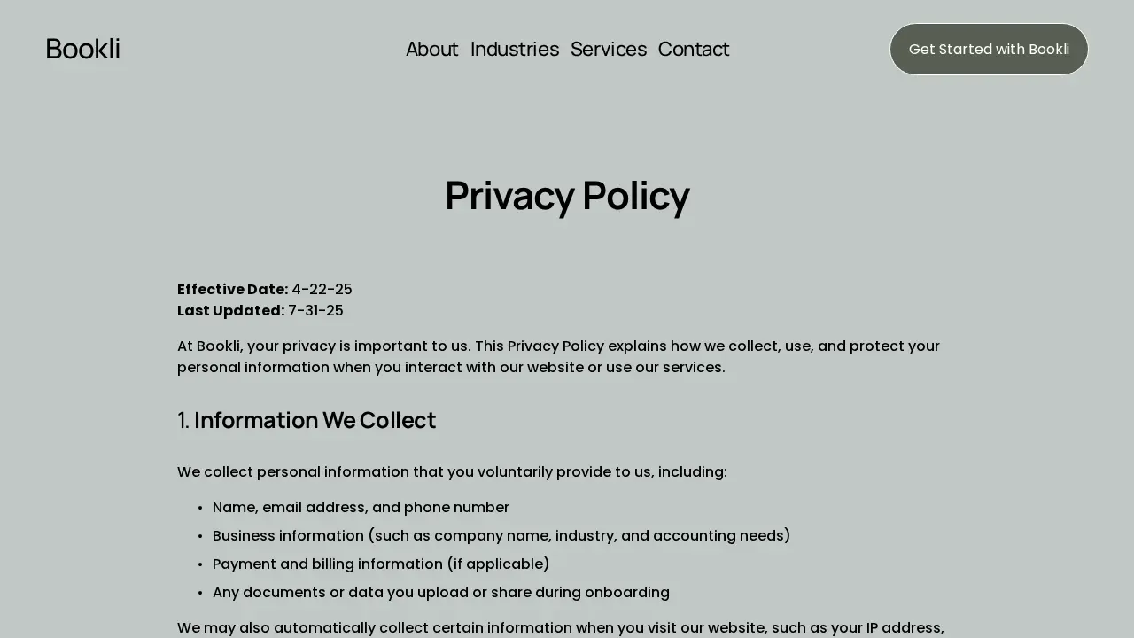 Bookli, LLC page