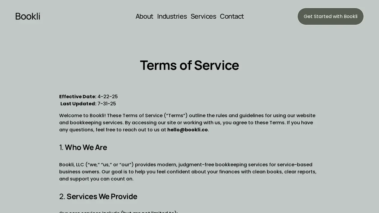 Bookli, LLC page