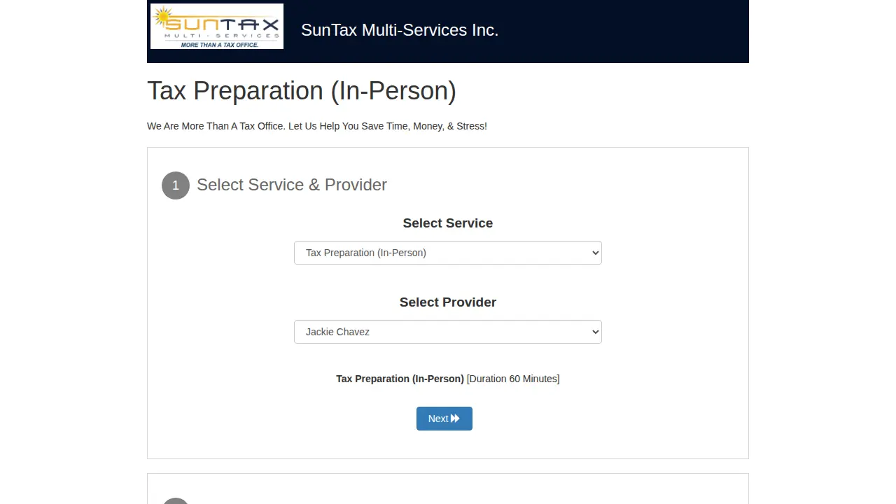 Sun Tax Multi - Services Inc. page