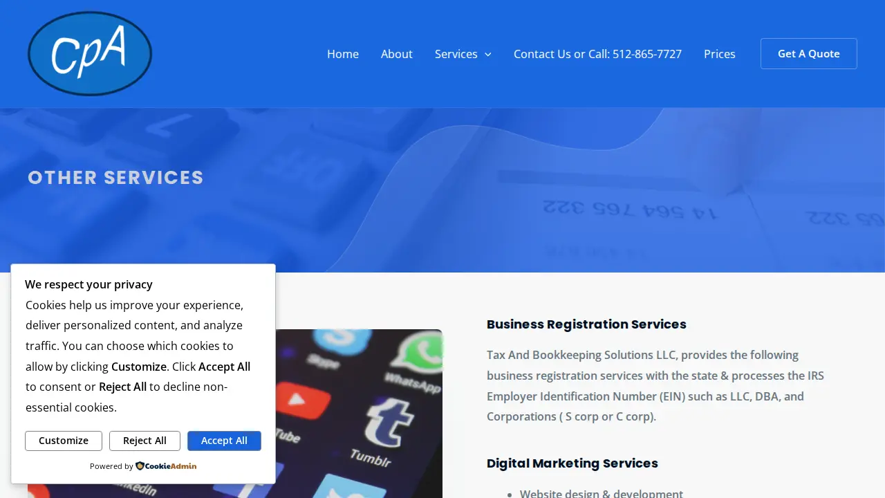 Tax And Bookkeeping Solutions, LLC page