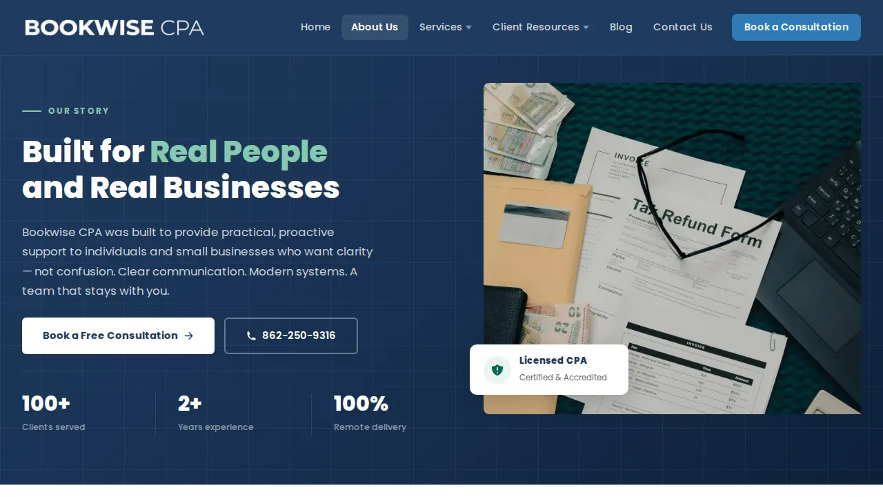 Bookwise CPA page