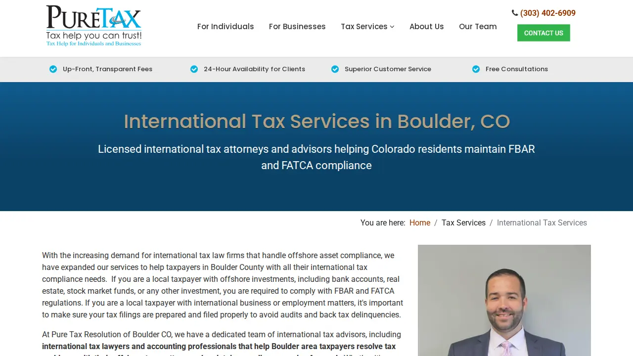 Colorado Pure Tax Resolution page