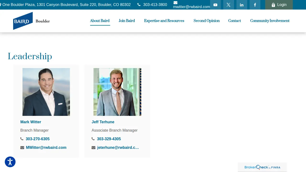 Baird Private Wealth Management page