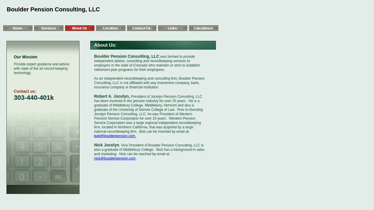 Boulder Pension Consulting, LLC page