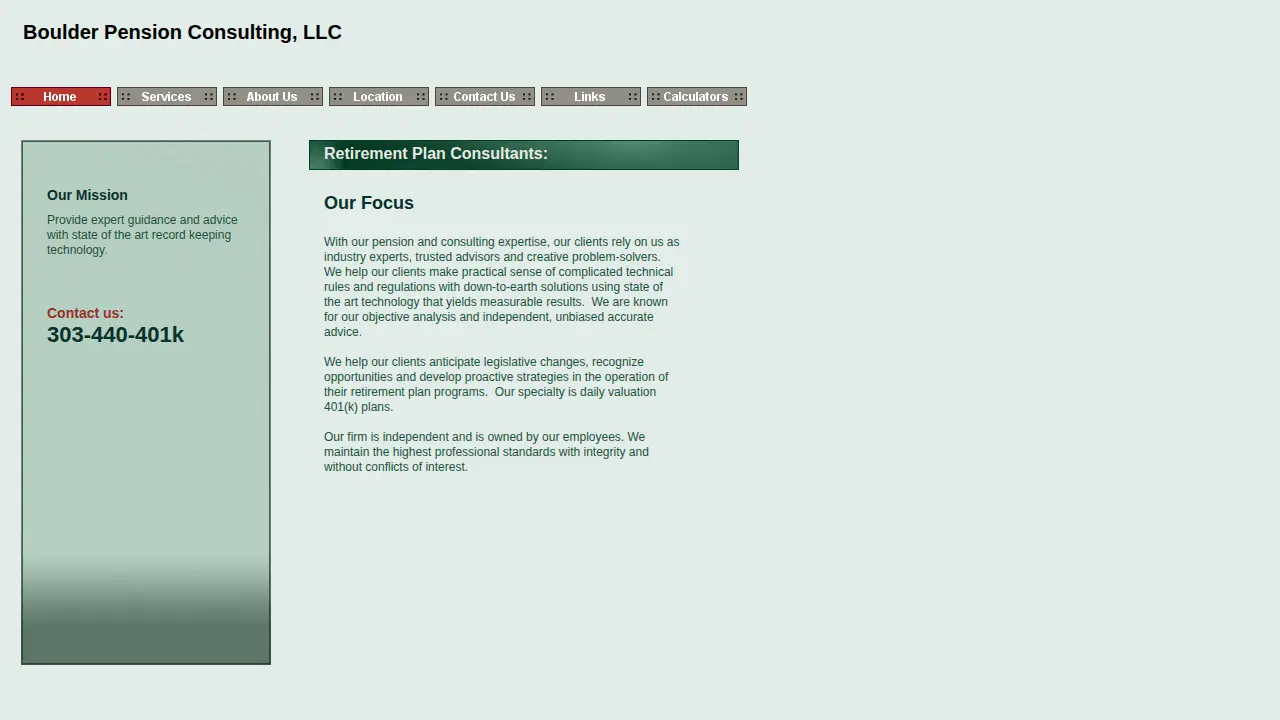 Boulder Pension Consulting, LLC page